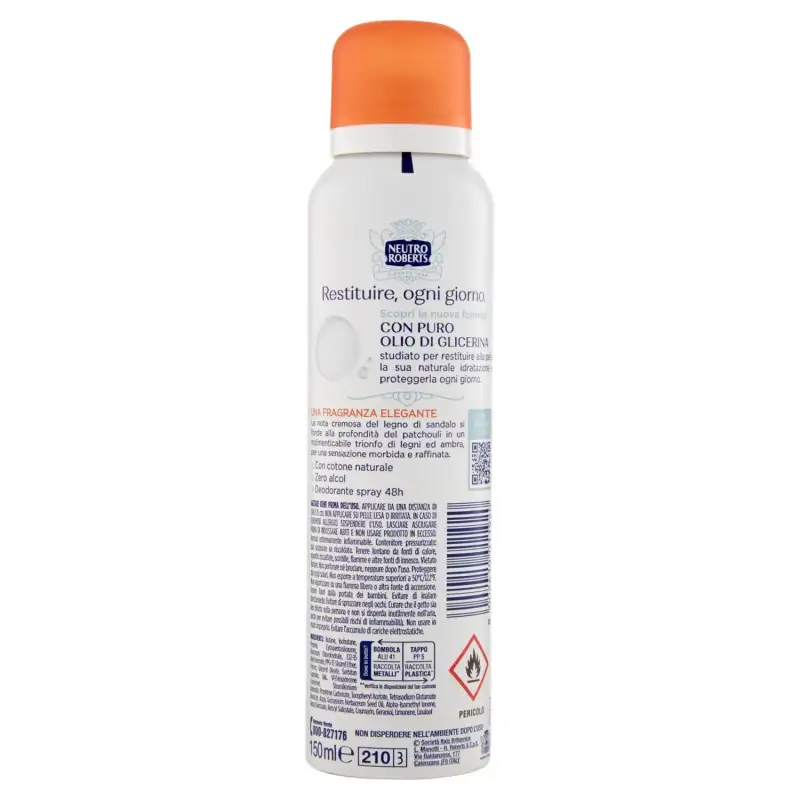 Neutro Roberts Deodorant Spray Sandalo e Patchouli 150 ml Bax 12 buc.
